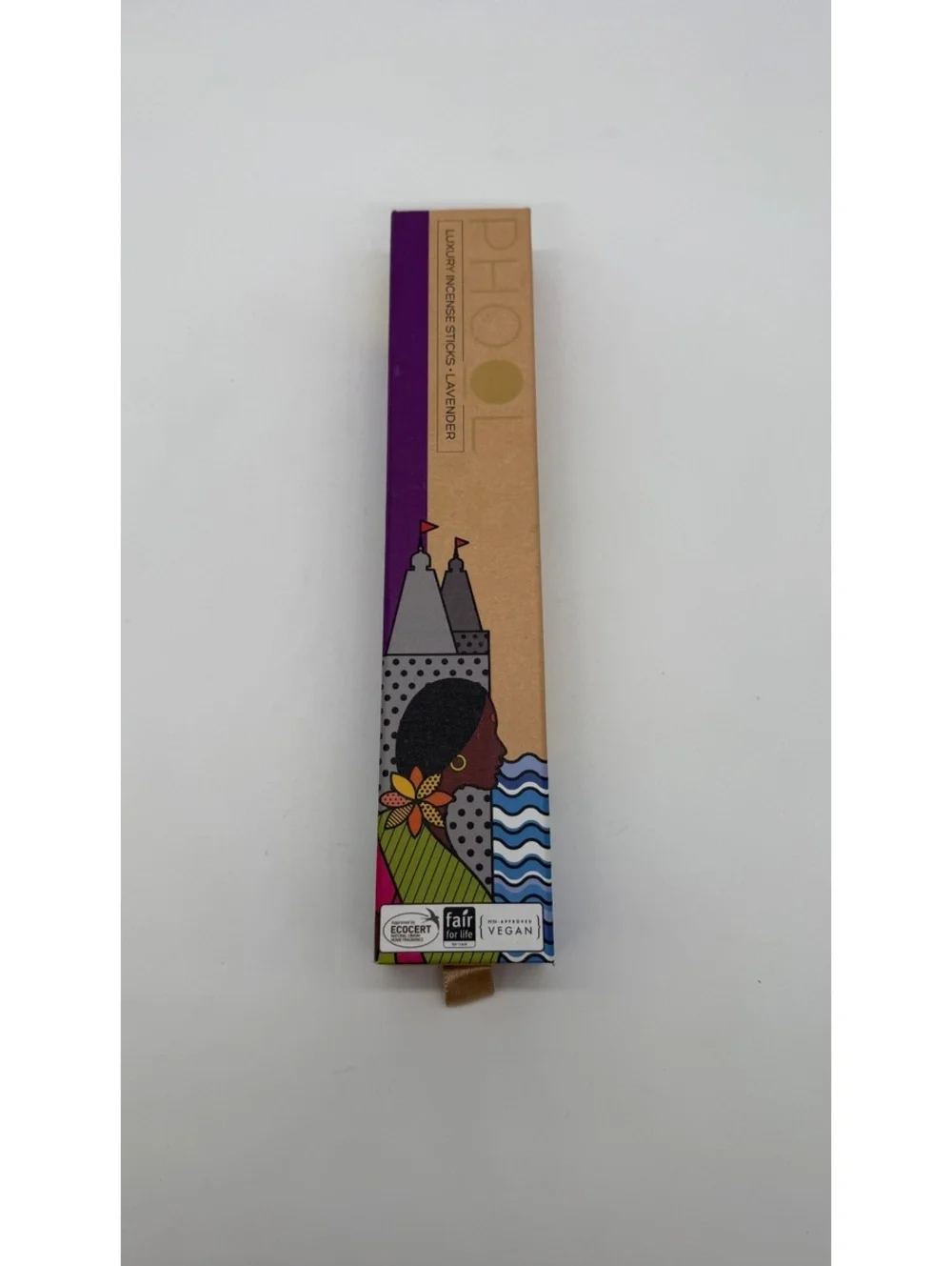 Phool Lavender Luxury Incense Sticks Gift Set w/ Wooden Holder Vegan